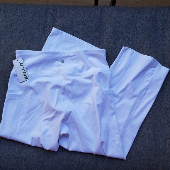 BNWT WILLIT Yoga Capris Pants High Waist Leggings Crop (M) ultra white - Picture 5 of 5